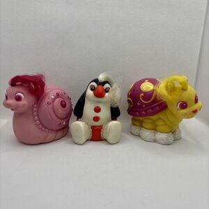 Tonka Keypers Baby Bundle of 3 Taps, Snail Pearl, Penguin Kazoo 80s Toy Lot VTG